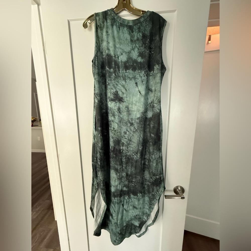 ANRABESS Tie-Dye Green Maxi Dress - Picture 3 of 5